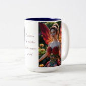 菊の花妖精 ツートーンマグカップ (正面右)