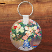 菊の花束とファ日本のン キーホルダー (正面)