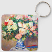 菊の花束とファ日本のン キーホルダー (裏面)