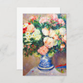 菊の花束とファ日本のン サンキューカード (正面/裏面)