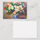 菊の花束とファ日本のン ノートカード (正面/裏面)