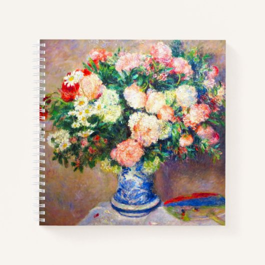 菊の花束とファ日本のン ノートブック (正面)