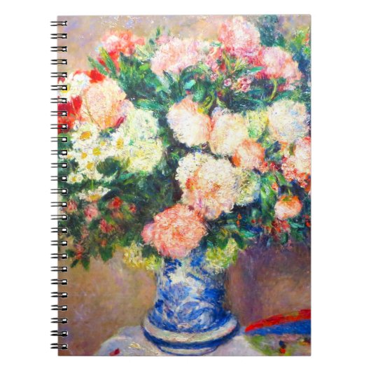 菊の花束とファ日本のン ノートブック (正面)