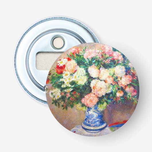 菊の花束とファ日本のン 栓抜き (正面)
