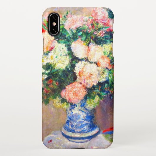 菊の花束とファ日本のン iPhoneケース (裏面)