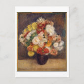 菊の花束はルノアール絵を描の ポストカード (正面)
