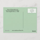 菊の花瓶ファインアートbyルノアール ポストカード (裏面)