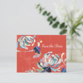 菊の花結婚付け 案内ポストカード (スタンド正面)