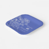 菊の花結婚白 ペーパープレート (傾斜あり)