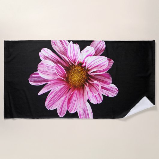 菊の花 ビーチタオル (正面)