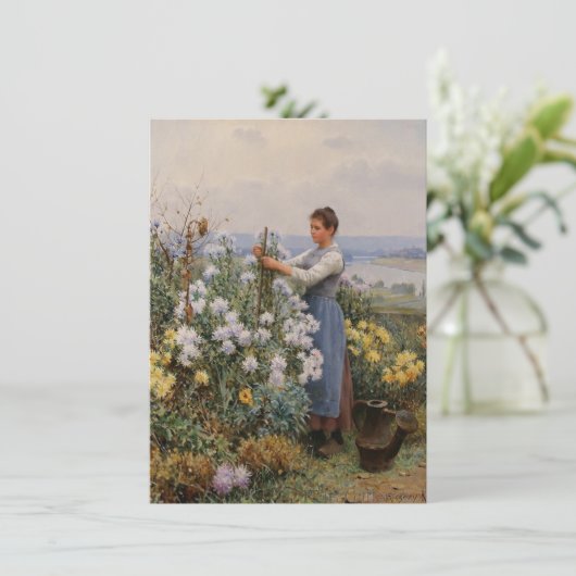 菊の花(庭の少女) カード (スタンド正面)