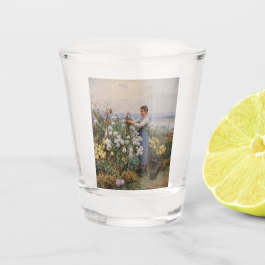 菊の花（庭の少女） ショットグラス (正面)