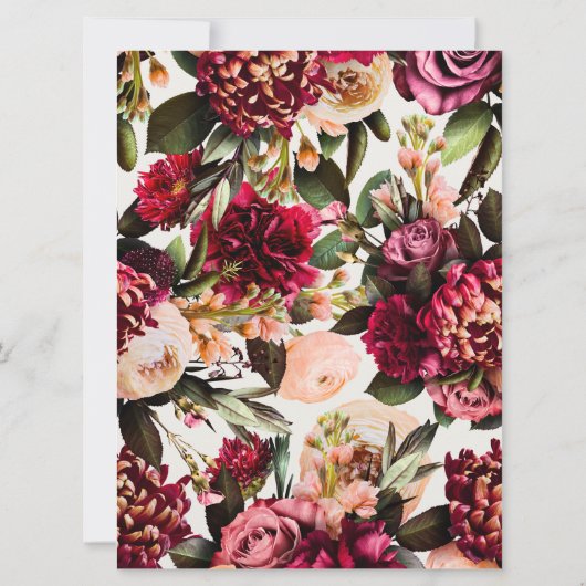 菊の花 招待状 (裏面)