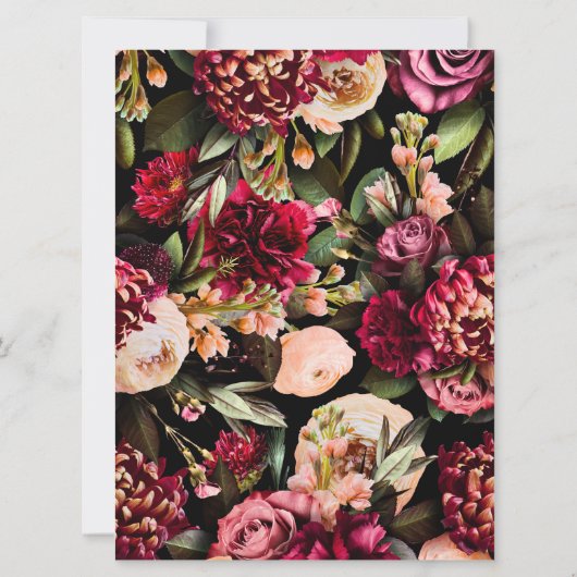 菊の花 招待状 (裏面)