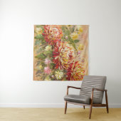 菊の草地:アクリル絵画の手。 タペストリー (インサイチュ(横))