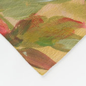 菊の草地:アクリル絵画の手。 フリースブランケット (角)