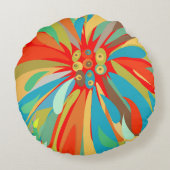 菊を植えた所で育つ ラウンドクッション (裏面)