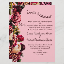 菊オンアーモンドブロッサムピンク 招待状