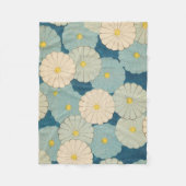 菊パターン フリースブランケット (正面)