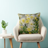 菊フローライエローグリーンホワイト クッション (椅子)