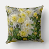 菊フローライエローグリーンホワイト クッション (裏面)