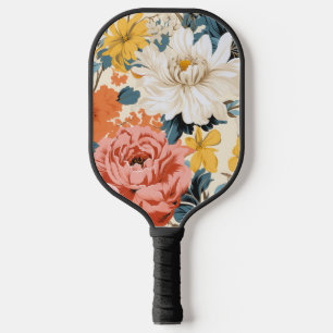 菊レトロフローラ花 ピックルボールラケット