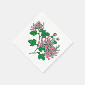 菊中国の色 – ソフトピンク スタンダードカクテルナプキン (角)