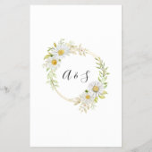 菊以上または下ブライダルシャワーゲームカード チラシ (裏面)