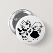 菊尾音楽ラジオ/星くん月ちゃんバッジ 缶バッジ (正面&裏面)