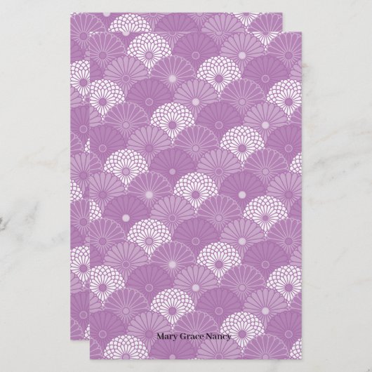 菊日本の文房具 便箋 (正面/裏面)