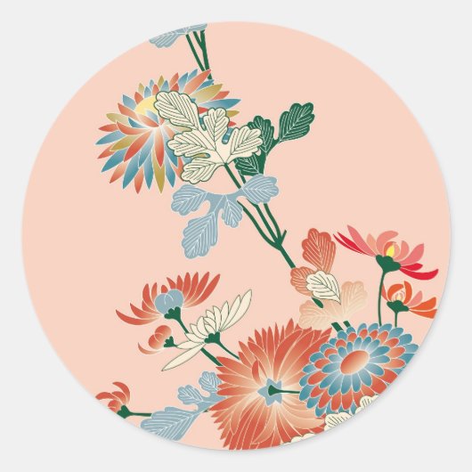 菊日本の ラウンドシール (正面)