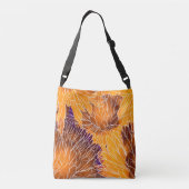 菊日本の：水彩継ぎ目なし模様 クロスボディバッグ (裏面)