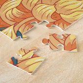 菊日本の：黄色の花柄。 ジグソーパズル (側面)