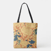 菊日本の:黄色の花柄。 トートバッグ (裏面)