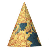 菊日本の：黄色の花柄。 パーティーハット (裏面)