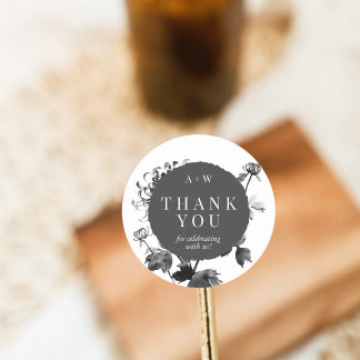 菊水墨画丸シール ラウンドシール