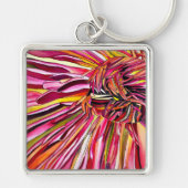 菊水彩絵画花ポスター帆布 キーホルダー (正面)