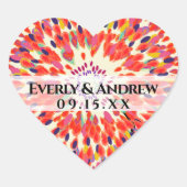 菊童話の森のステッカー ハートシール (正面)