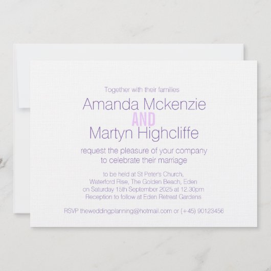 菊紫結婚の結婚式 招待状 (裏面)