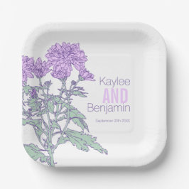 菊紫結婚花 ペーパープレート