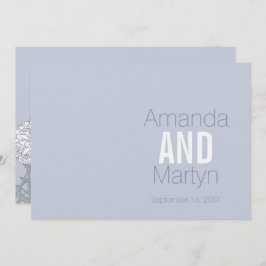 菊結婚白の花結婚式 招待状