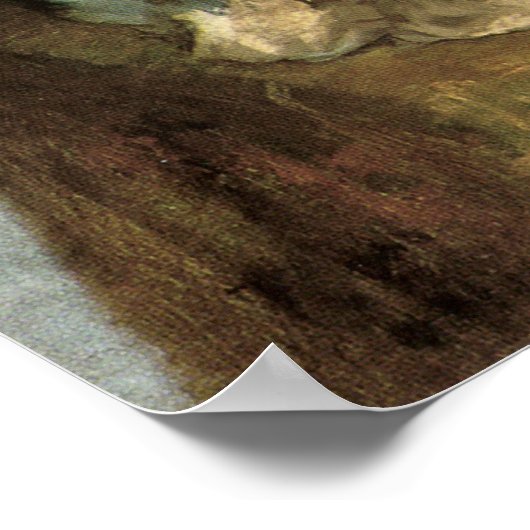 菊花を持つ女性 ポスター (角)