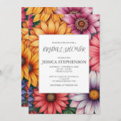 菊花ブライダルシャワー招待 招待状 (正面/裏面)