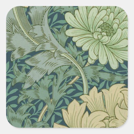 菊花入り壁紙パターン見本 スクエアシール (正面)