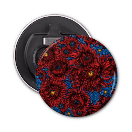 菊花及びオレンジカブトムシ 栓抜き (正面)