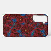 菊花及びオレンジカブトムシ SAMSUNG GALAXYケース (裏面横)