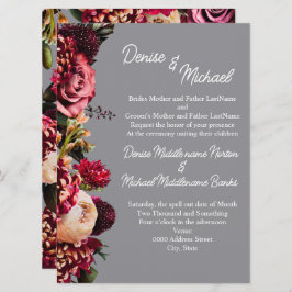 菊花彫刻石色彩 招待状