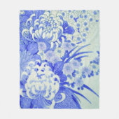 菊花日本のデザイン フリースブランケット (正面)