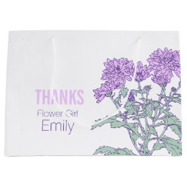 菊花結婚女パープルバッグ ラージペーパーバッグ