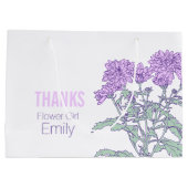 菊花結婚女パープルバッグ ラージペーパーバッグ (裏面)